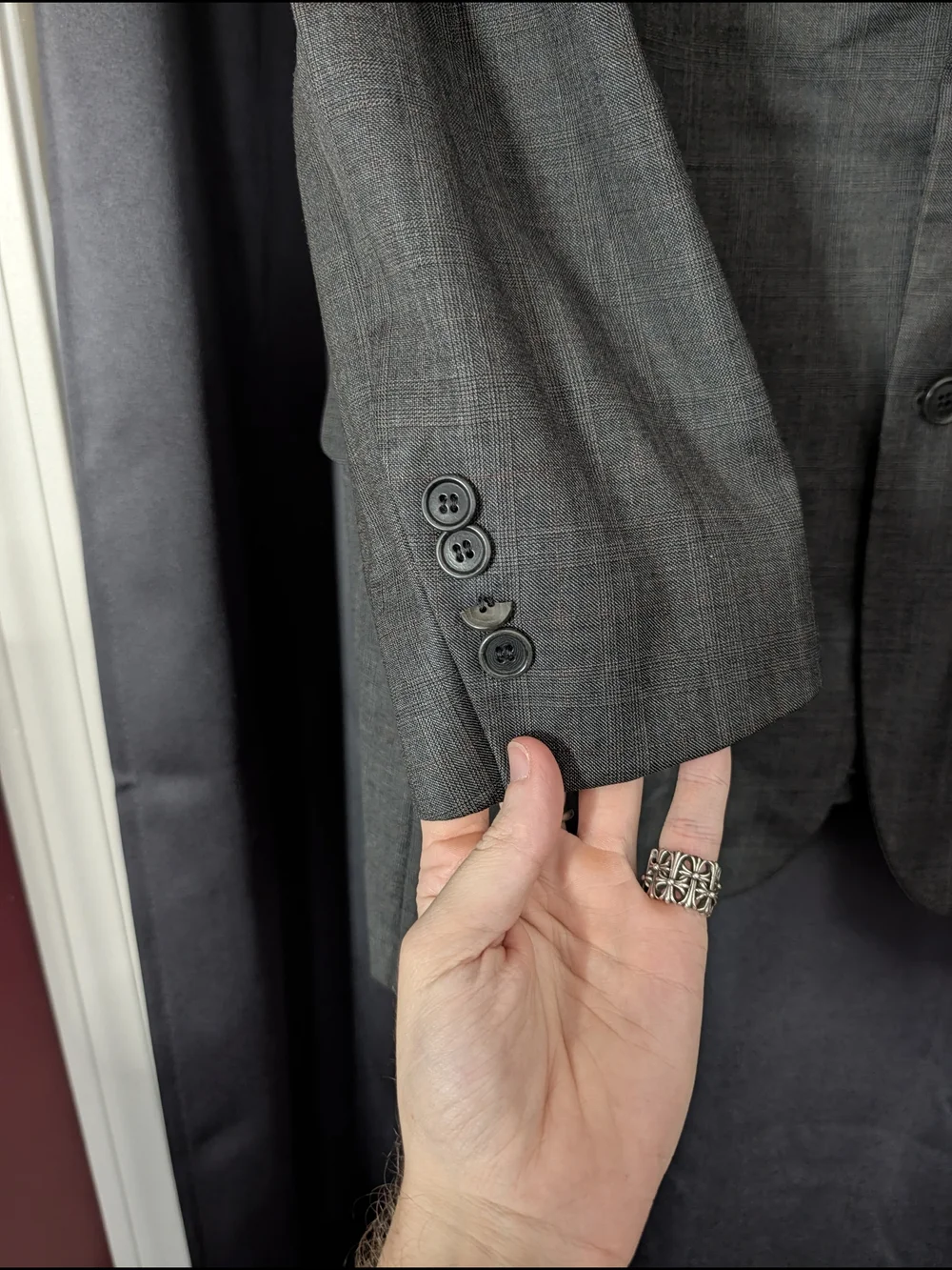LORO PIANA x Brooks Brothers Gray Plaid Wool Two-Button Sport Coat Made In Italy